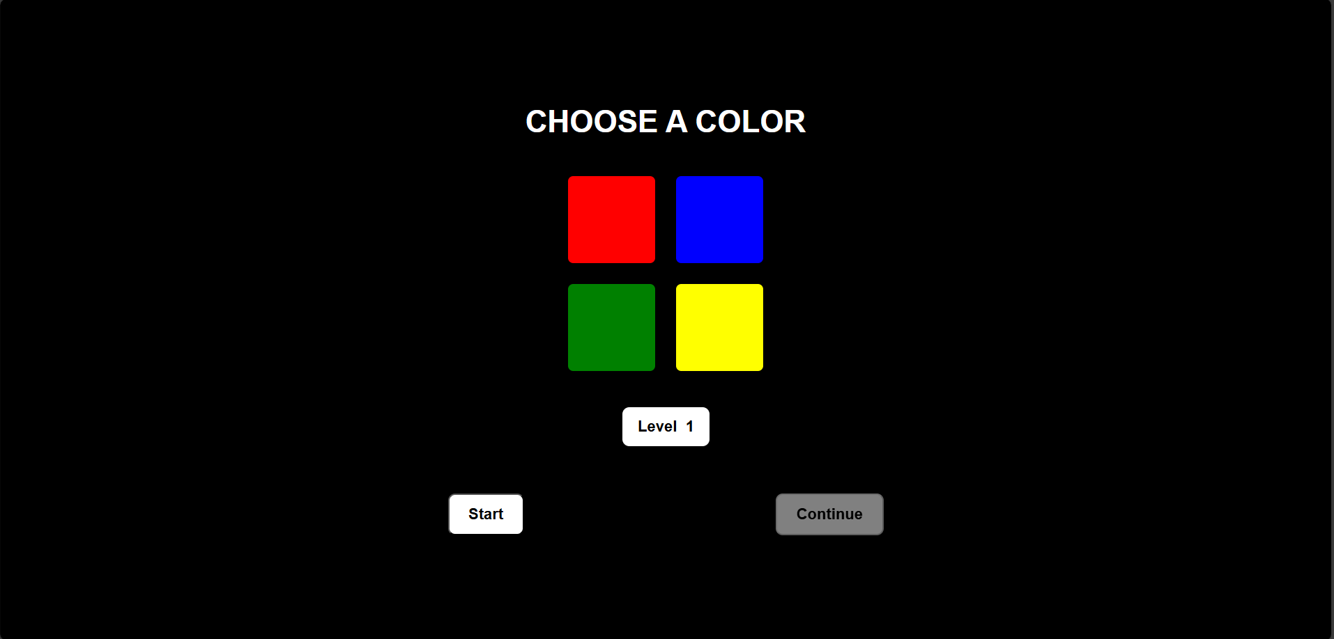 Color Memory Game